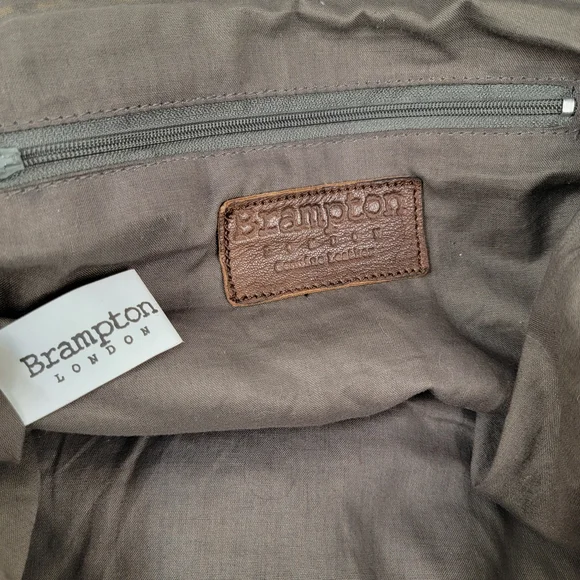 Brampton London Large Soft Leather Slouchy Utility Tote Bag Oversized Satchel - Picture 4 of 12